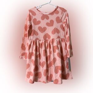 5t NWT cat & jack long sleeve heart dress